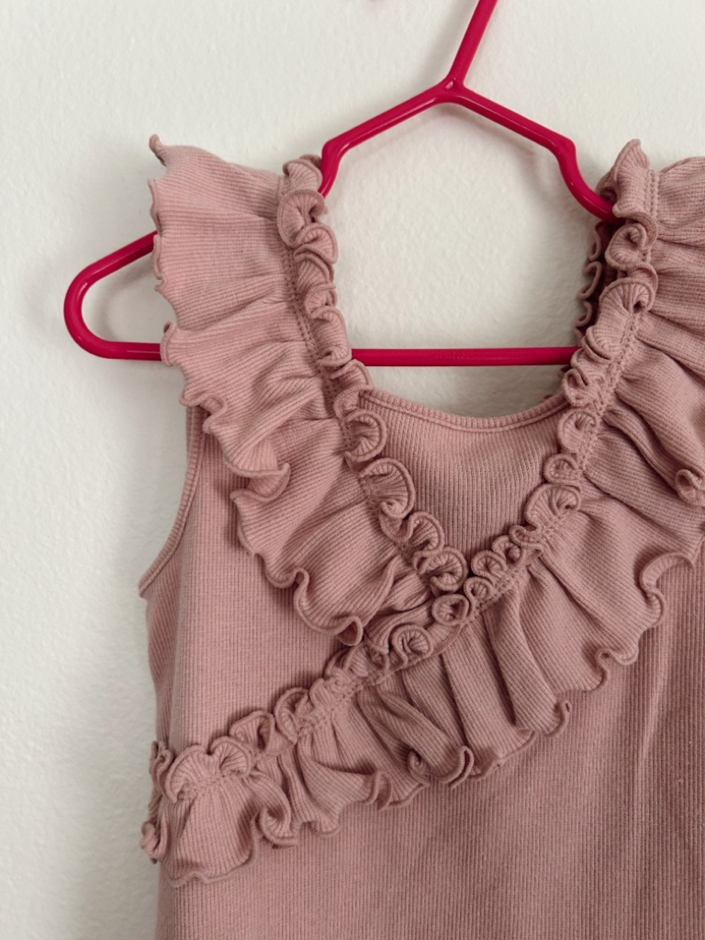 art class Mauve Pink Ruffle Tank Dress